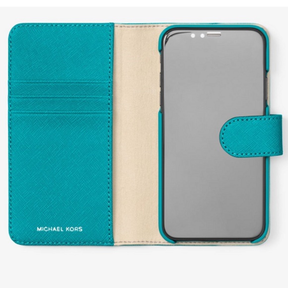 Saffiano Leather Folio Case For IPhone X